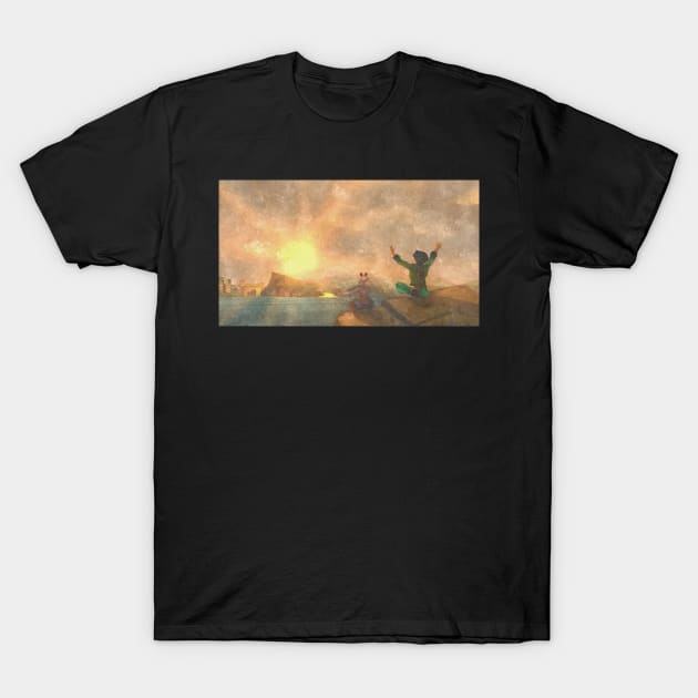 Yoga face to the Sun - 瑜伽面对太阳 T-Shirt by foxxya